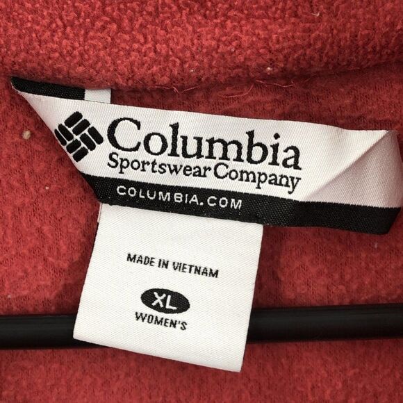 Columbia Womens Red Long Sleeve Collared Pockets Full Zip Casual Jacket Size XL - Picture 4 of 8